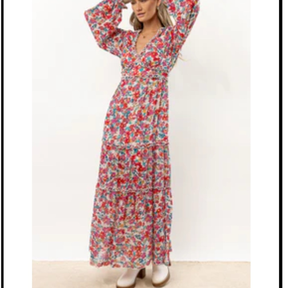 Floral Maxi Dress Bohme Size M